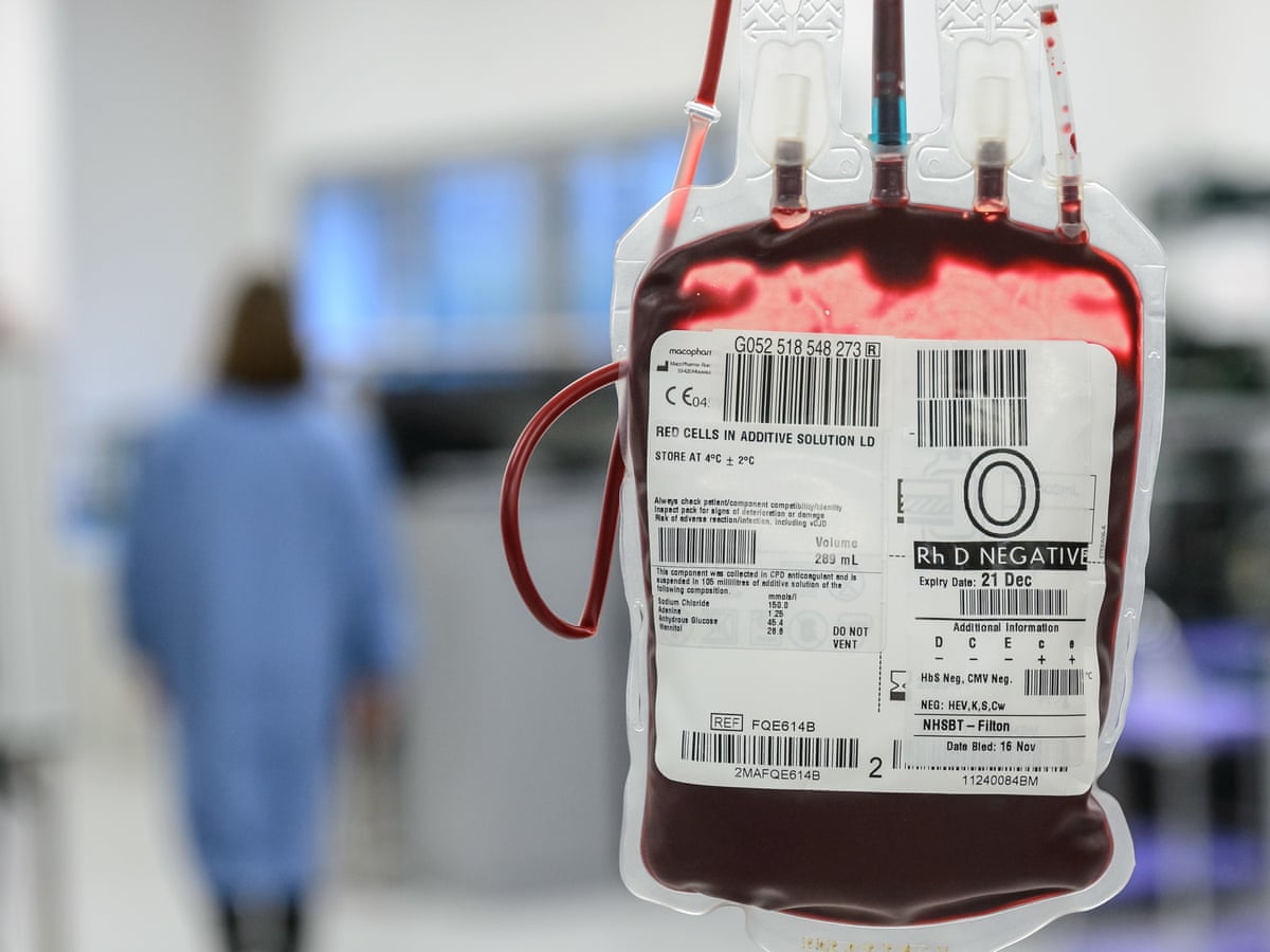 a package of blood donation