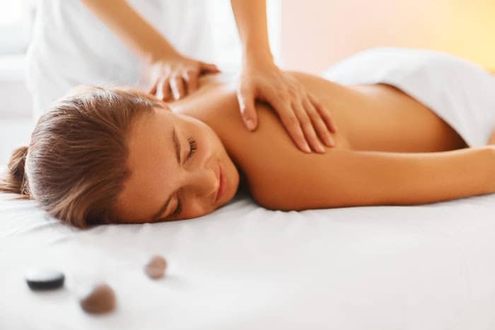 female getting a massage