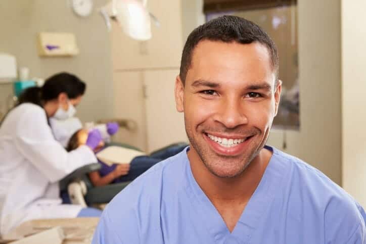 dental assistant smiling