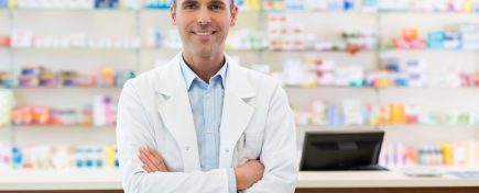 Pharmacist in drugstore