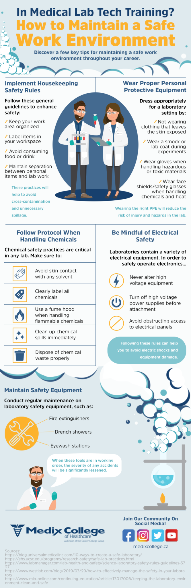 Maintain a Safe Environment in Medical Lab Tech Training