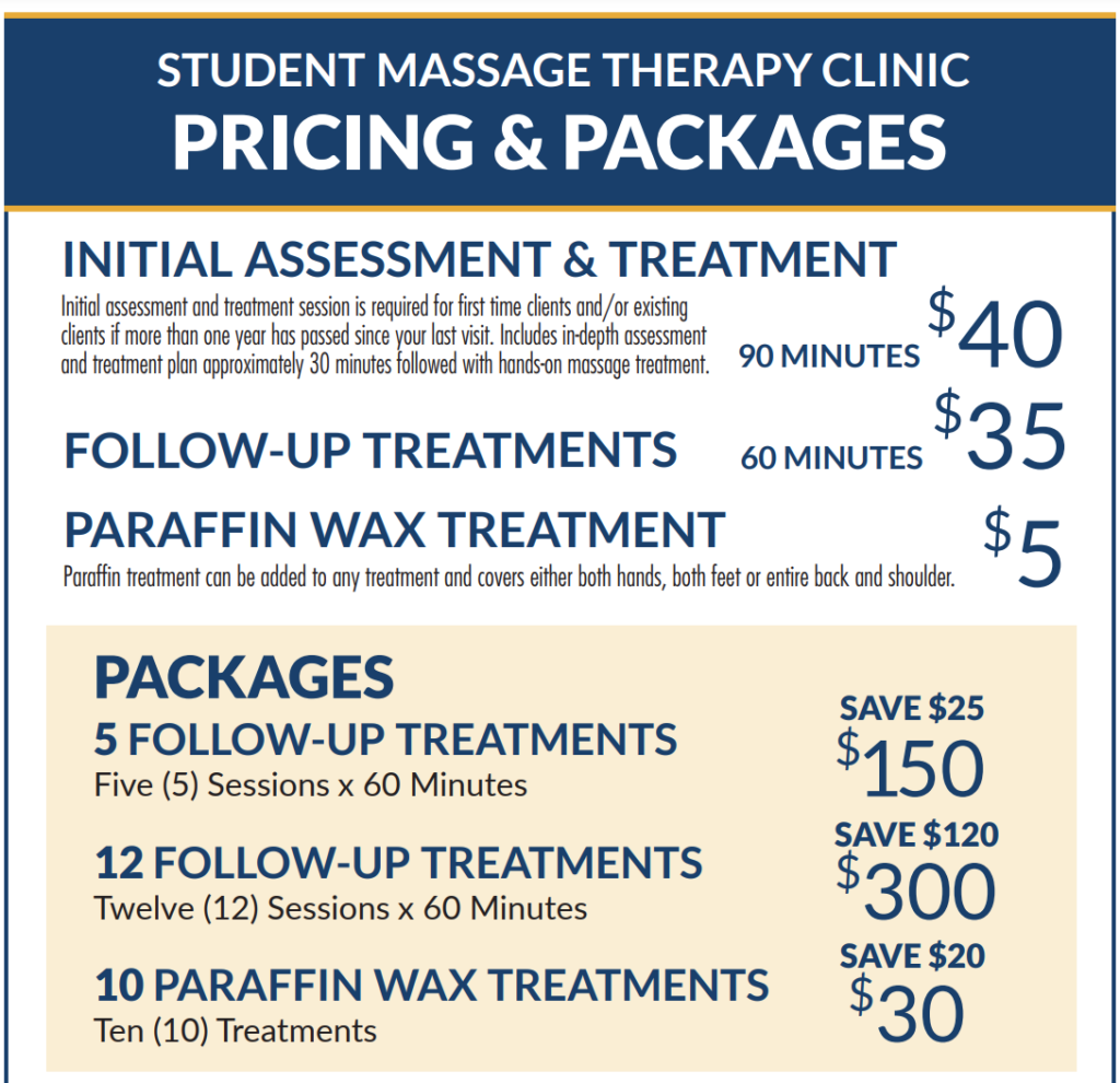 student-led massage clinic