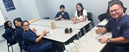 A pharmacy assistant student training at Medix College