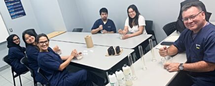 A pharmacy assistant student training at Medix College