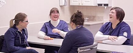 A group of health care students in class at a Medix campus