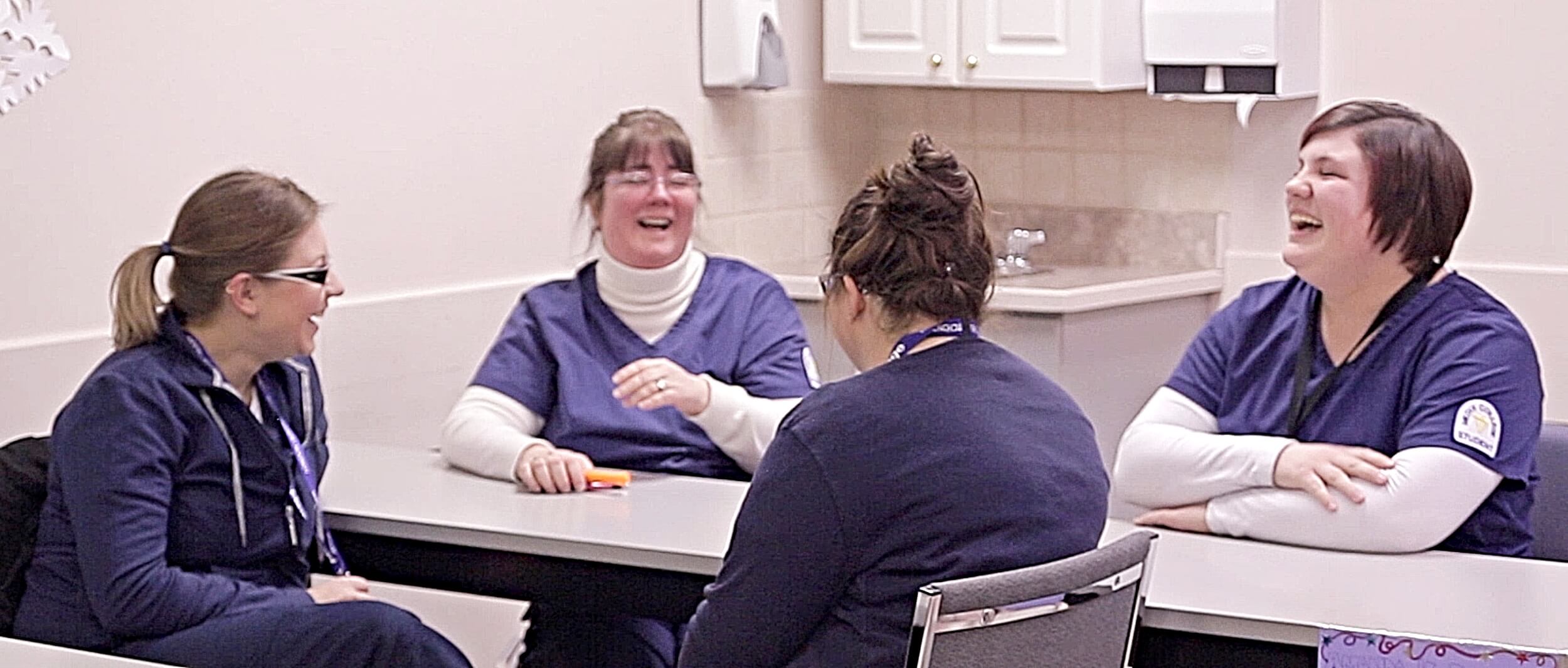 A group of health care students in class at a Medix campus
