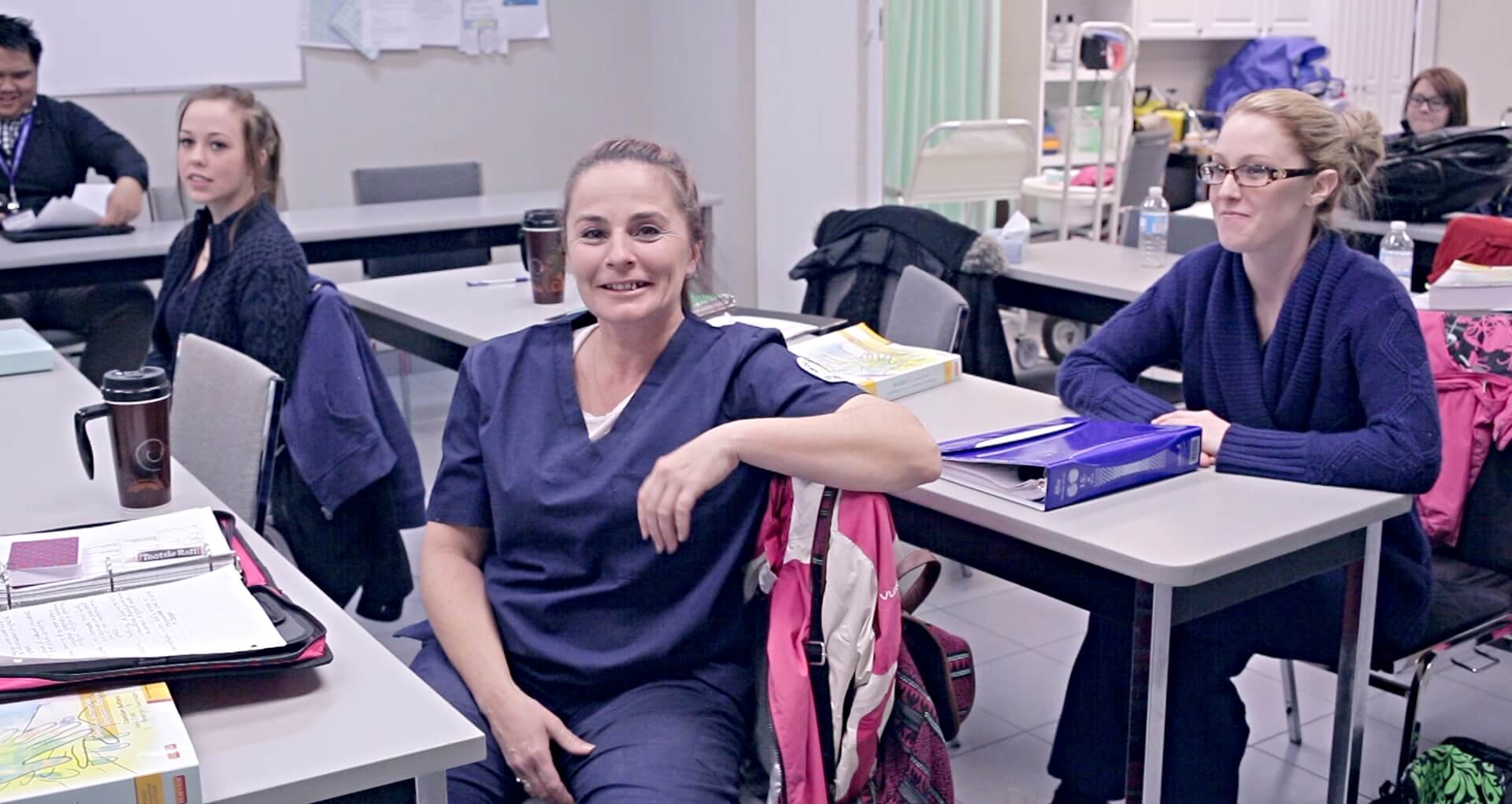 A classroom training in a personal support worker program at Medix College